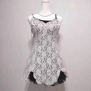 Vintage Lace Overlay Dress